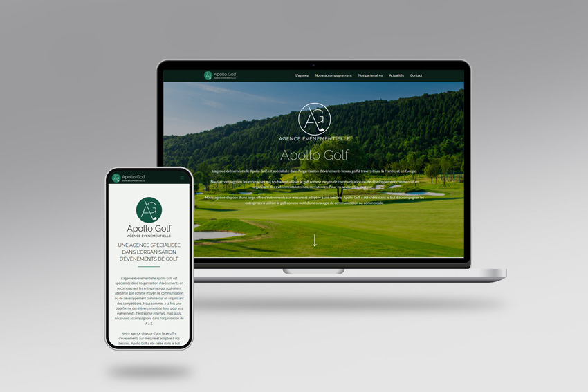Site web responsive Apollo Golf