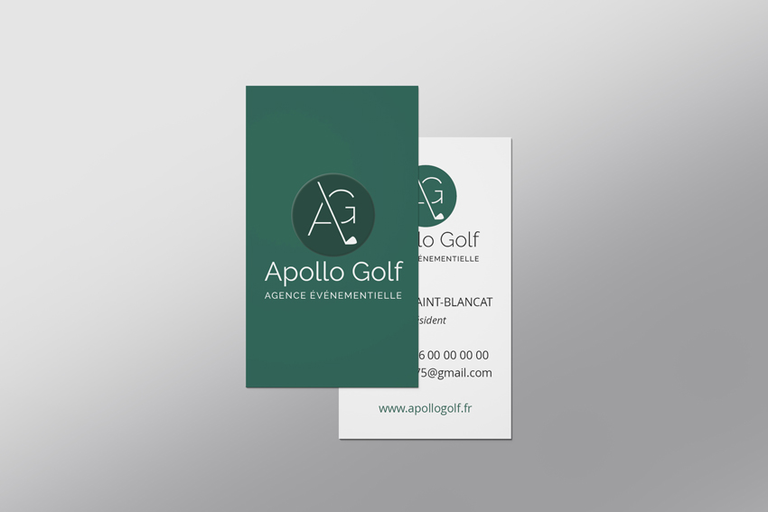 Carte de visite agence événementielle Apollo Golf